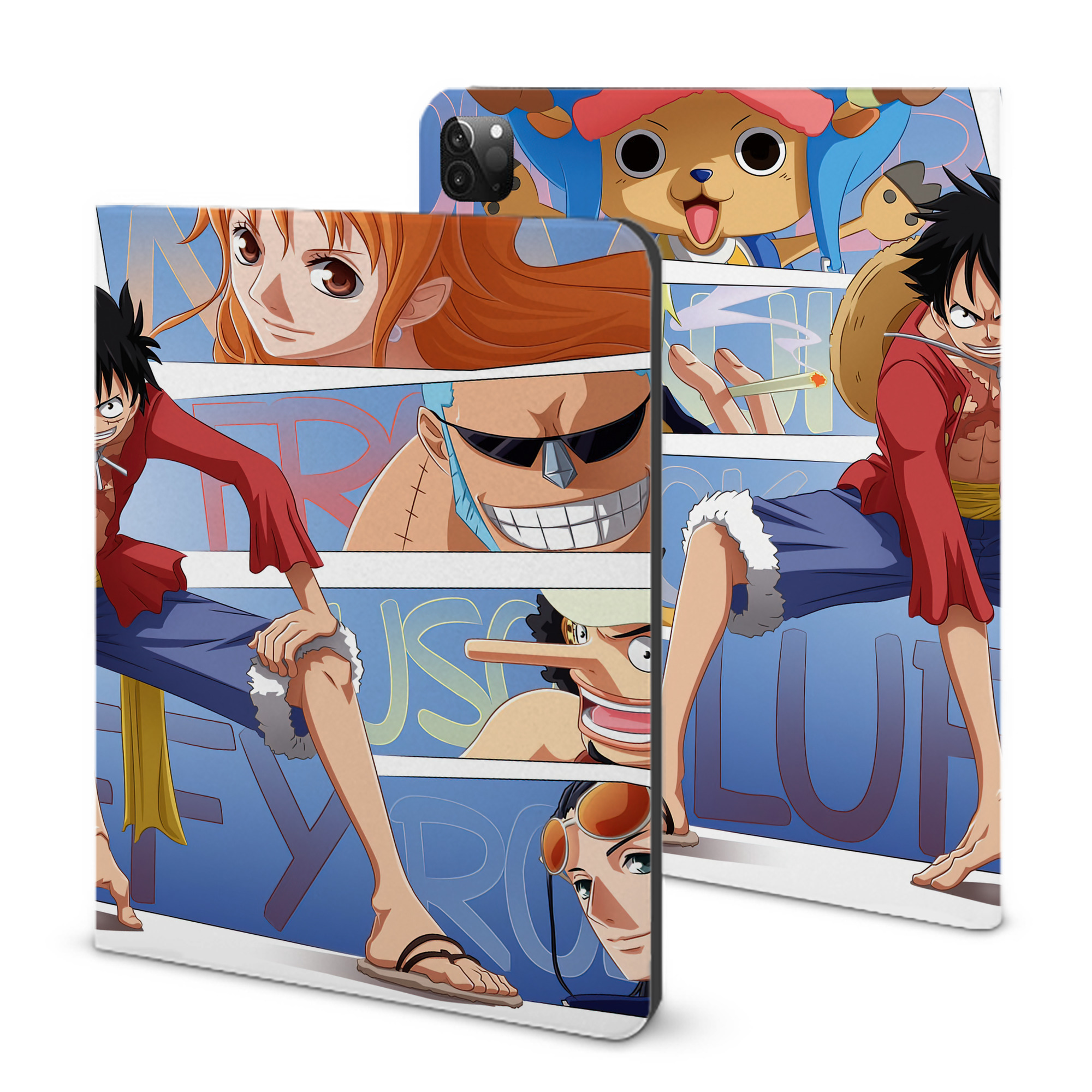 （画像用） ワンピース ONE PIECE IPadケース ペンホルダー付き ブックスタイルデザイン